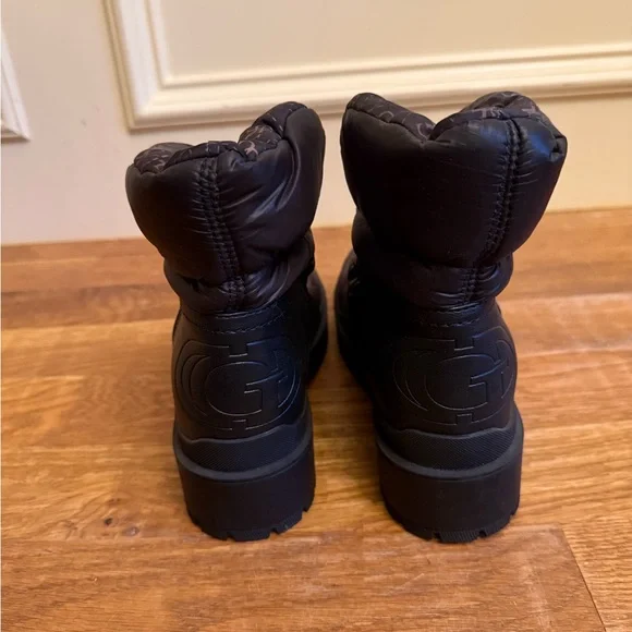 Guess Black Winter Boots with Quilted Design - Picture 3 of 8